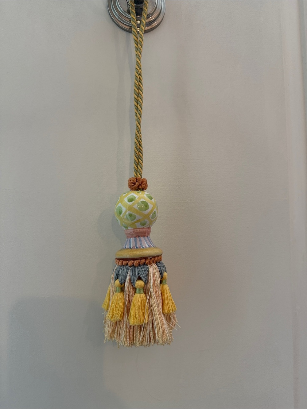 Decorative Yellow and Green Tassel Home Accents